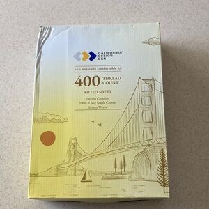 California Design Den Gray Fitted Sheet - Gray - New in Box- 400 Thread Count